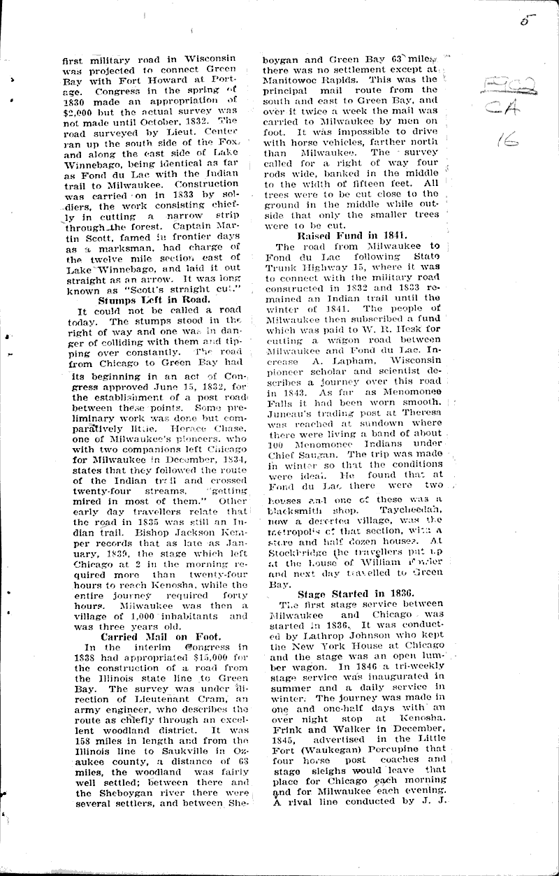  Source: Green Bay Gazette Topics: Transportation Date: 1922-08-14