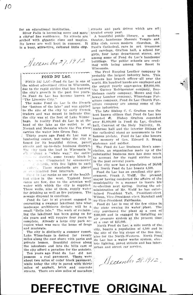  Source: Milwaukee Free Press Date: 1912-12-10