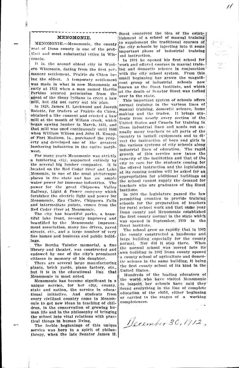  Source: Milwaukee Free Press Date: 1912-12-10