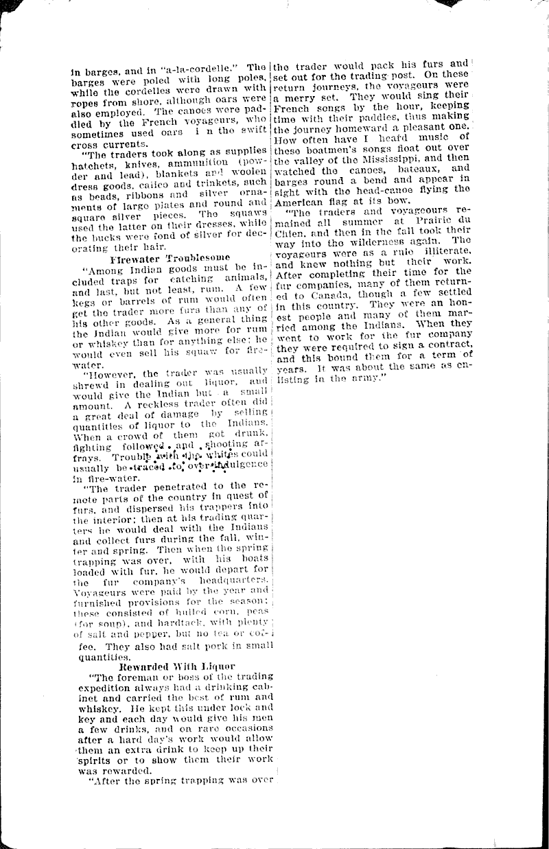 Early Wisconsin industry was chiefly fur trading up to time of territory Topics: Industry Date: 1924-01-13