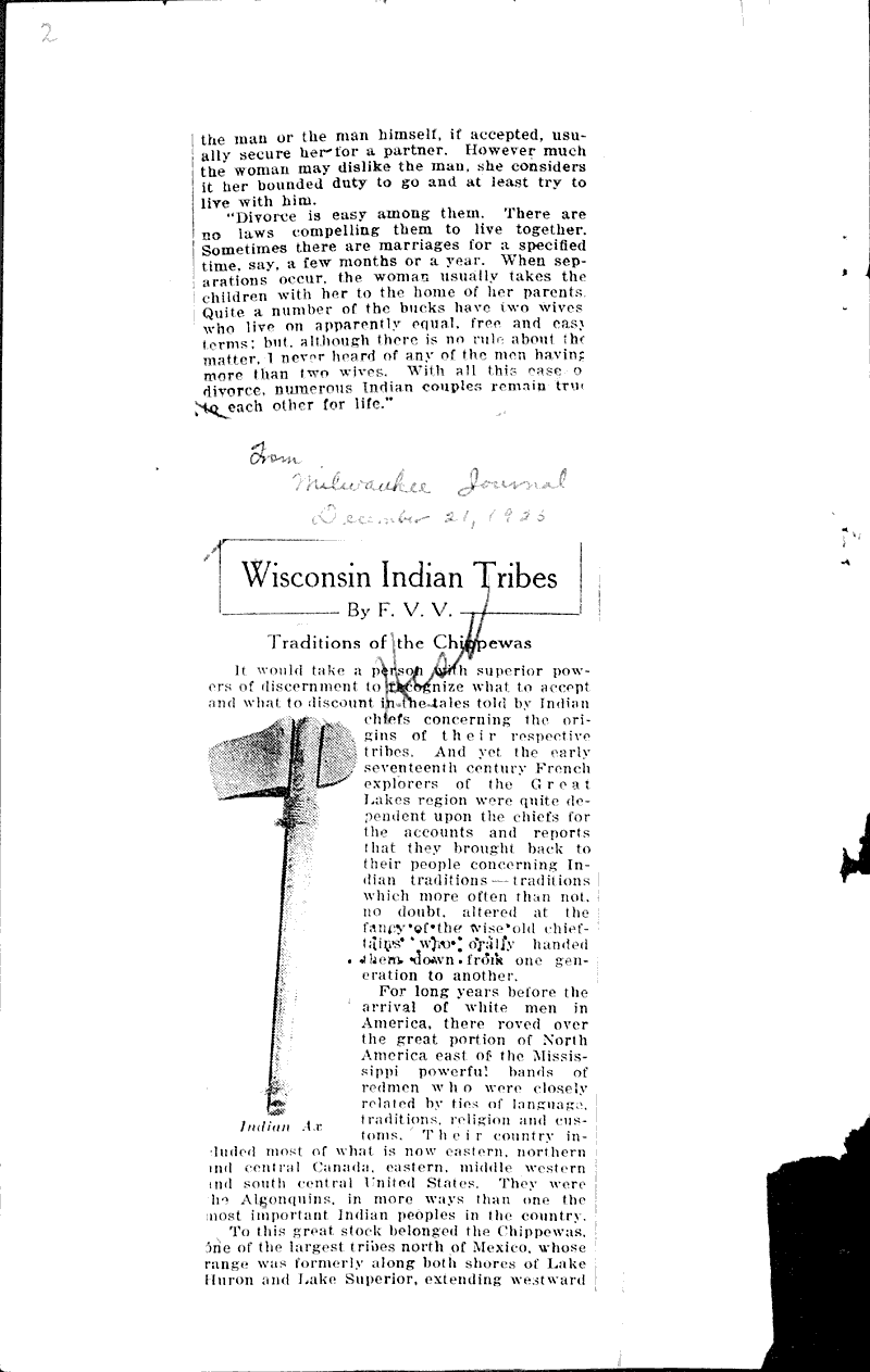  Source: Milwaukee Journal Topics: Indians and Native Peoples Date: 1925-12-19