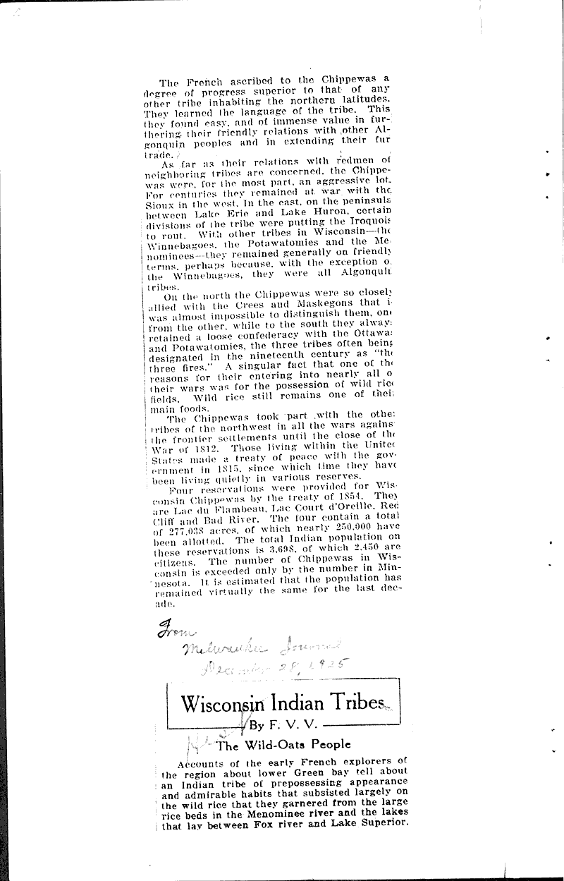  Source: Milwaukee Journal Topics: Indians and Native Peoples Date: 1925-12-19