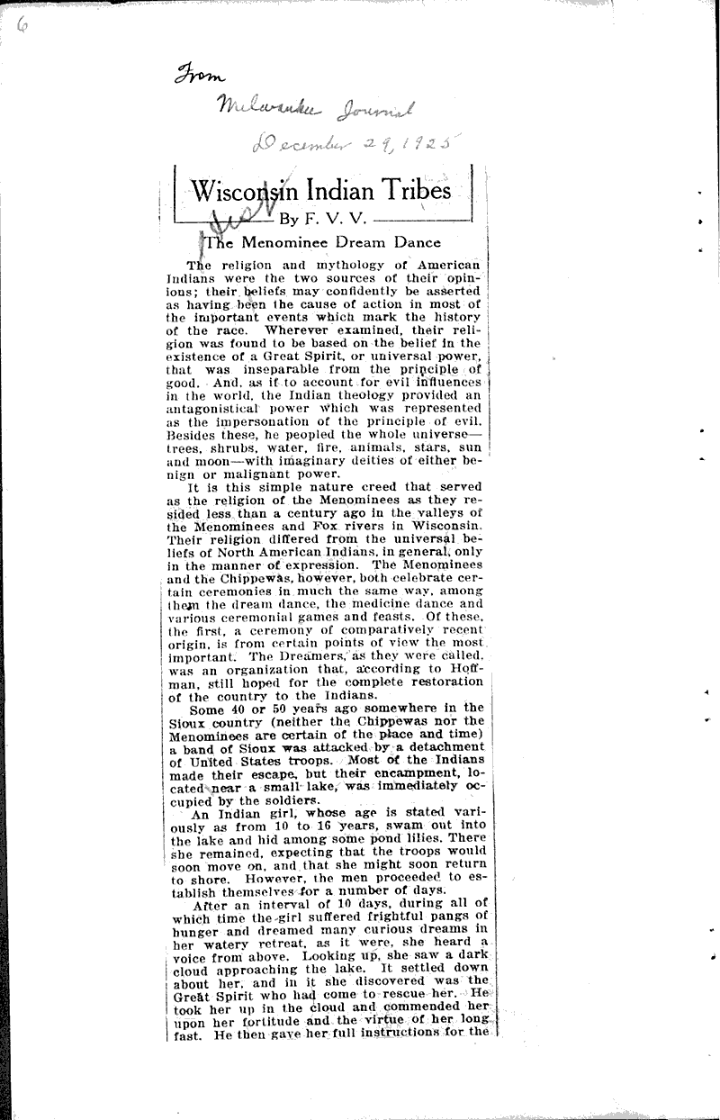  Source: Milwaukee Journal Topics: Indians and Native Peoples Date: 1925-12-19