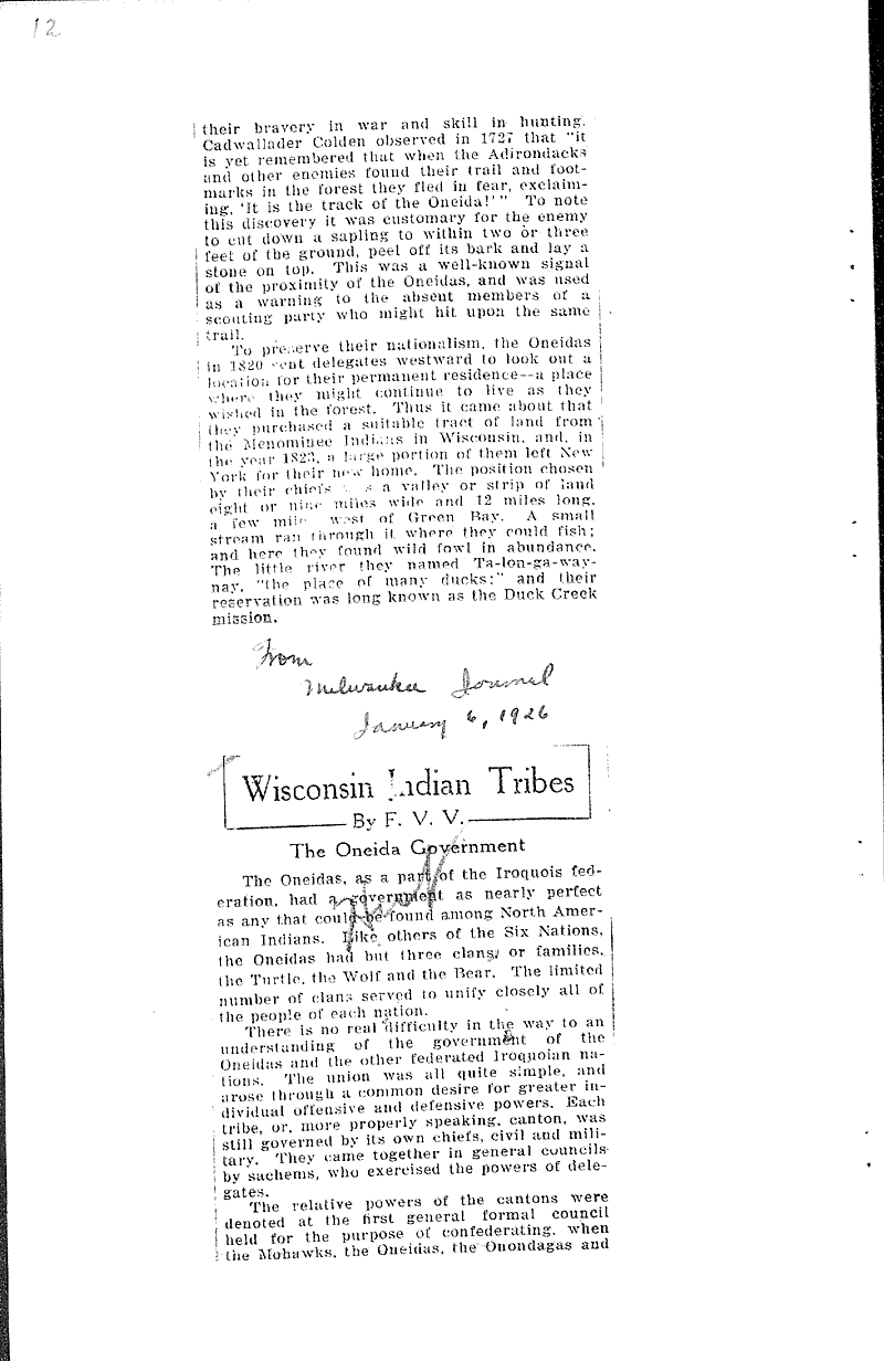  Source: Milwaukee Journal Topics: Indians and Native Peoples Date: 1925-12-19