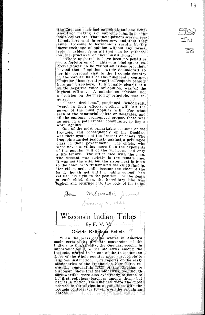  Source: Milwaukee Journal Topics: Indians and Native Peoples Date: 1925-12-19