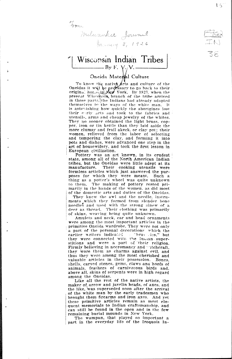  Source: Milwaukee Journal Topics: Indians and Native Peoples Date: 1925-12-19