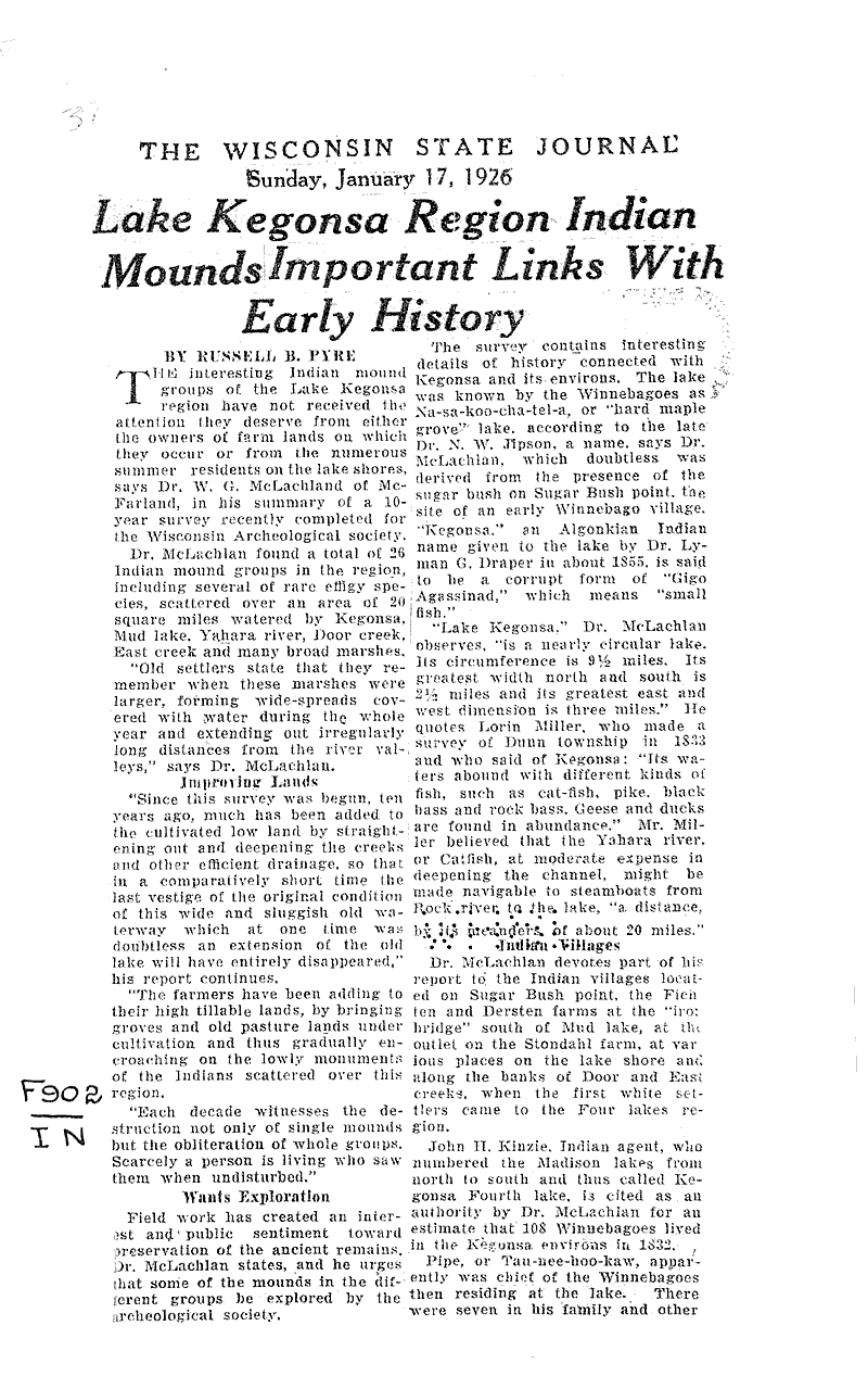  Source: Wisconsin State Journal Topics: Indians and Native Peoples Date: 1926-01-17