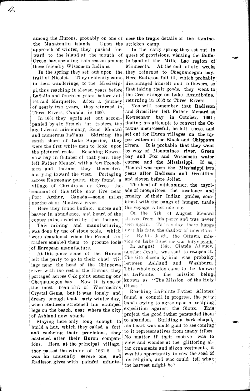 The genesis of Wisconsin Source: Ashland Daily Press Topics: Education Date: 1905-05-13