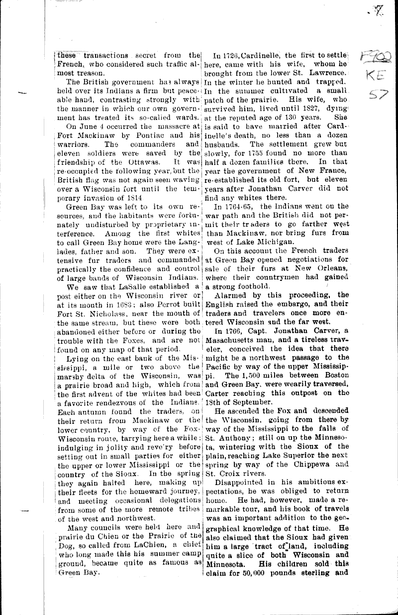 The genesis of Wisconsin Source: Ashland Daily Press Topics: Education Date: 1905-05-13