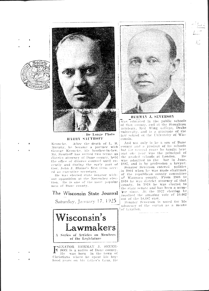  Topics: Government and Politics Date: 1925-01-14