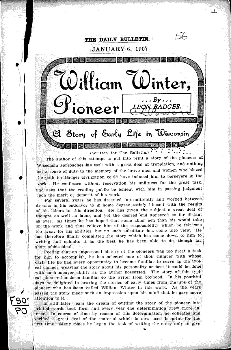  Source: Daily Bulletin Date: 1907-01-06