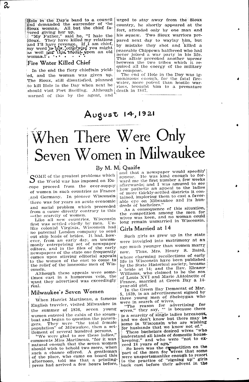  Source: Milwaukee Journal Date: 1921-08-14