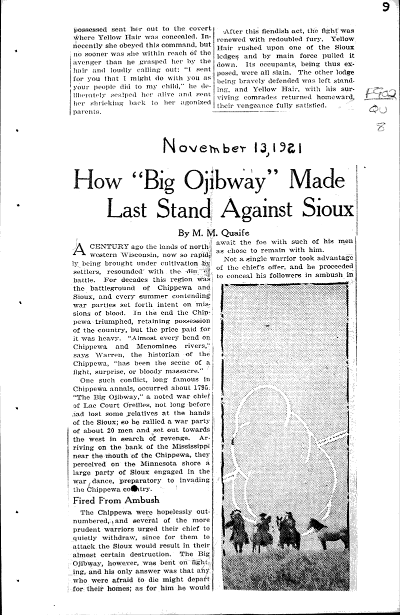 How Yellow Hair revenged scalping of his oldest son | Newspaper Article/Clipping | Wisconsin Historical Society How Yellow Hair revenged scalping of his oldest son | Newspaper Article/Clipping | Wisconsin Historical Society