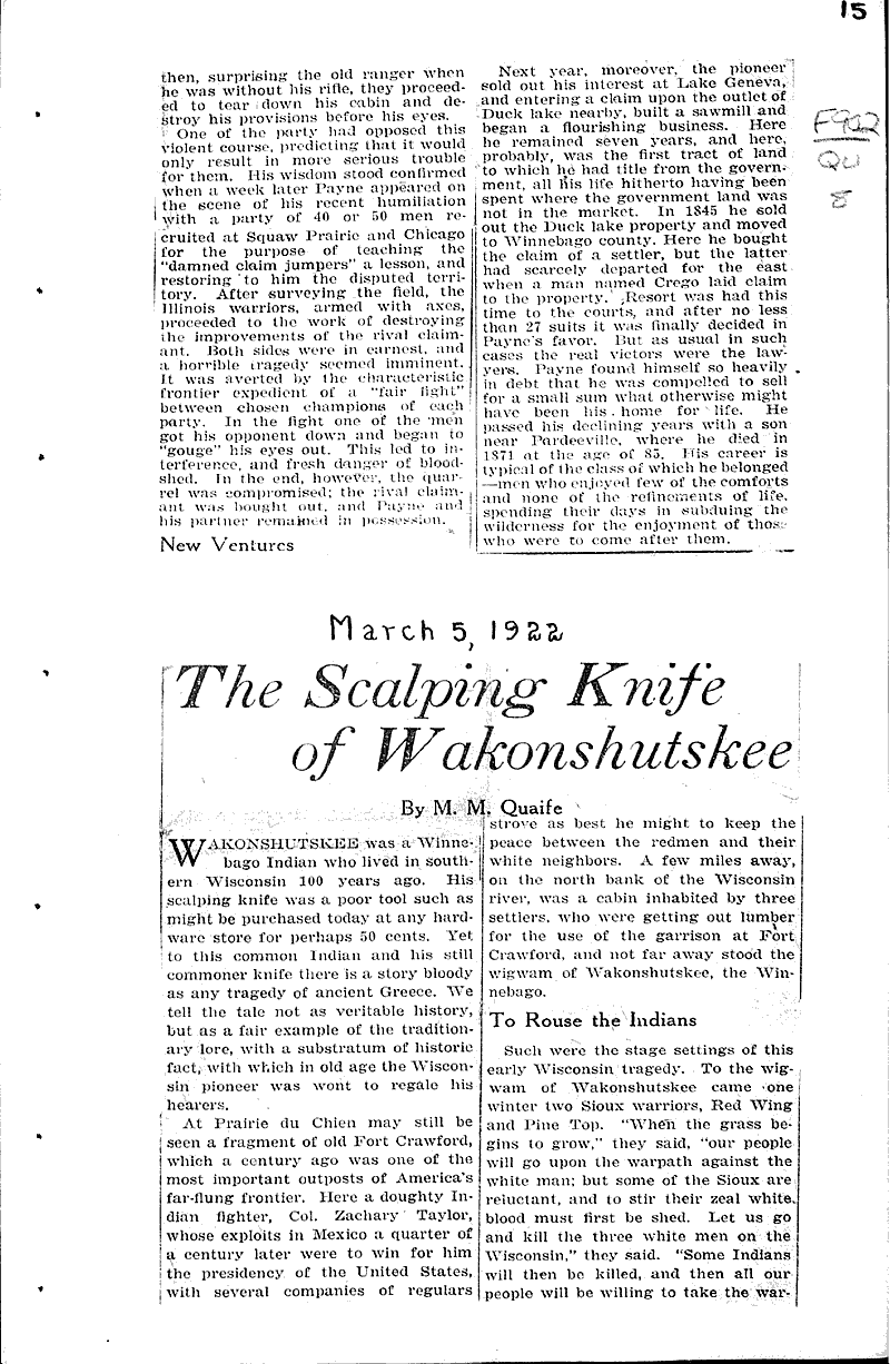  Source: Milwaukee Journal Topics: Indians and Native Peoples Date: 1922-03-05