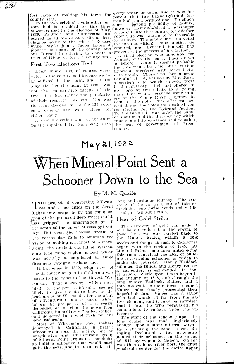  Source: Milwaukee Journal Topics: Transportation Date: 1922-05-21