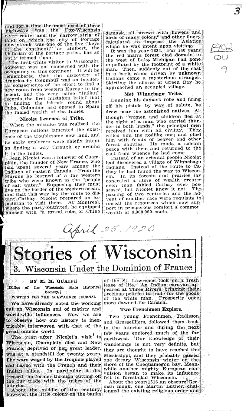  Source: Milwaukee Journal Topics: Government and Politics Date: 1920-04-25