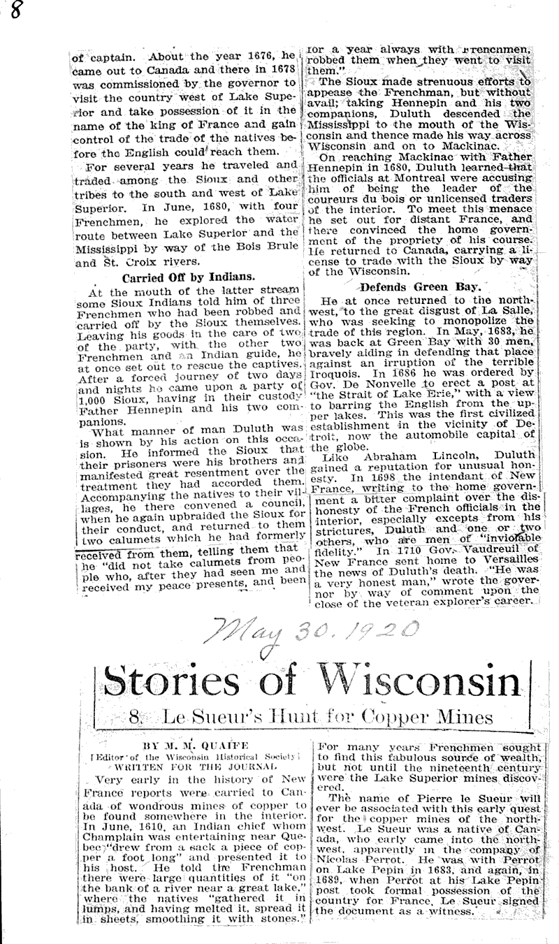  Source: Milwaukee Journal Topics: Government and Politics Date: 1920-05-23