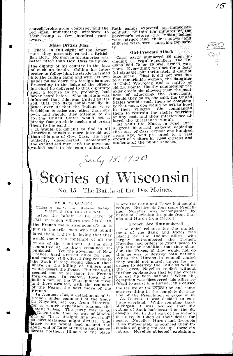  Source: Milwaukee Journal Topics: Wars Date: 1920-07-18