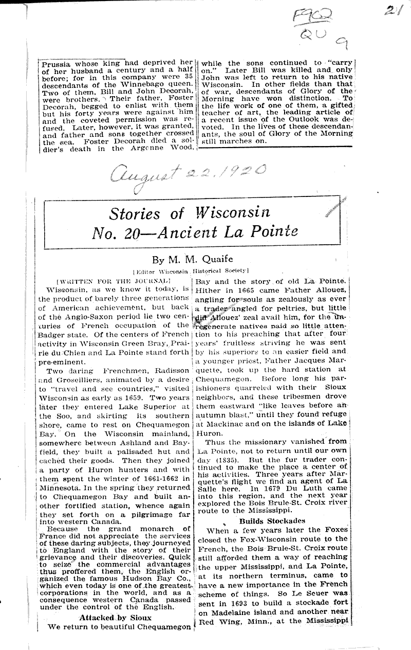  Source: Milwaukee Journal Topics: Indians and Native Peoples Date: 1925-08-15
