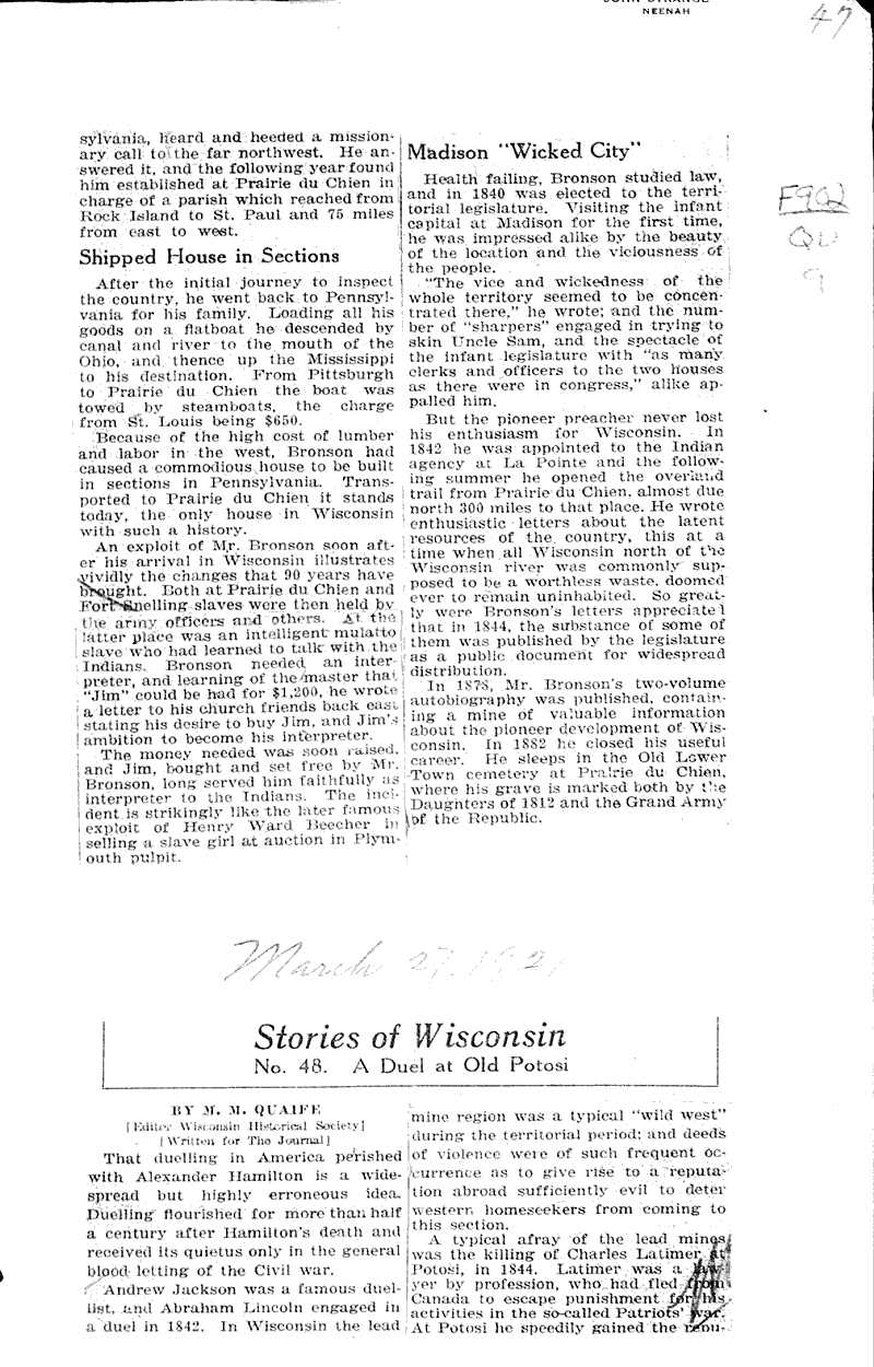  Source: Milwaukee Journal Topics: Government and Politics Date: 1921-03-27