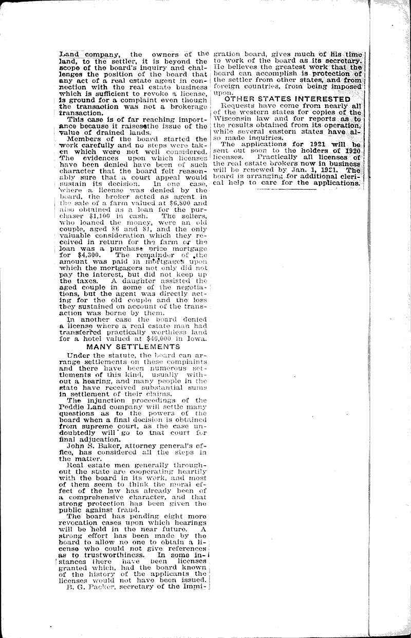  Source: Wisconsin State Journal Topics: Government and Politics Date: 1920-10-31