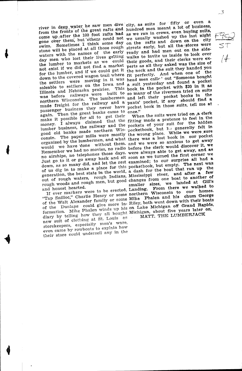 Matt Stapleton writes of early days on Wisconsin Newspaper Article