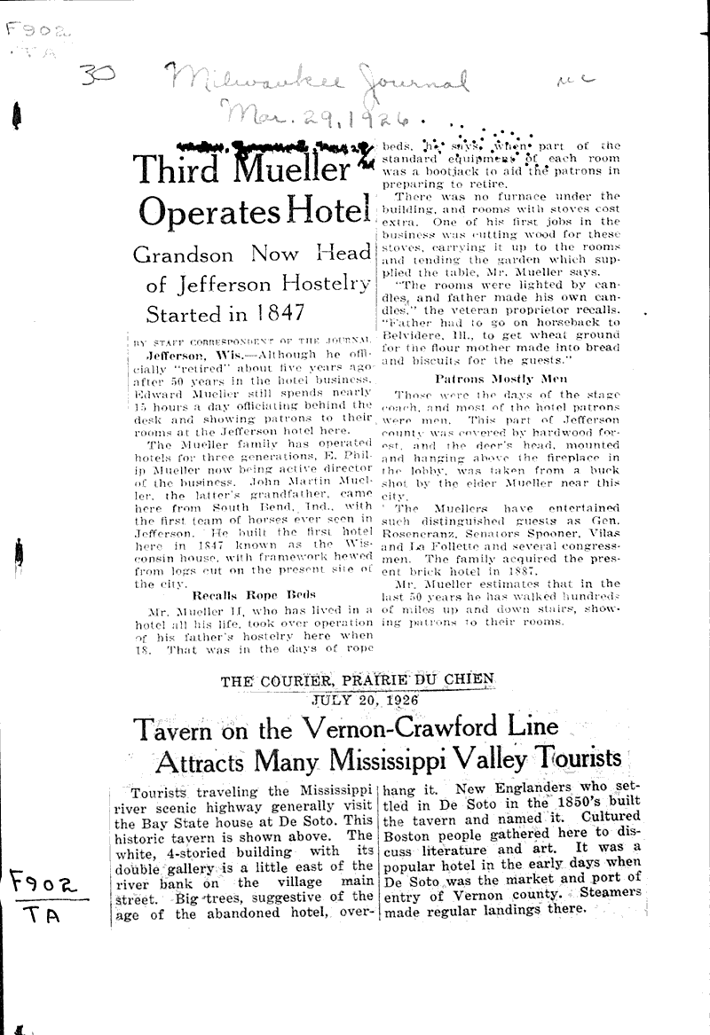  Source: Milwaukee Journal Date: 1926-03-29