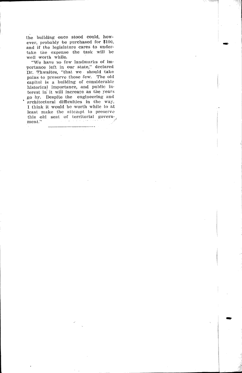 Might save old Belmont Capitol Newspaper Article/Clipping Wisconsin