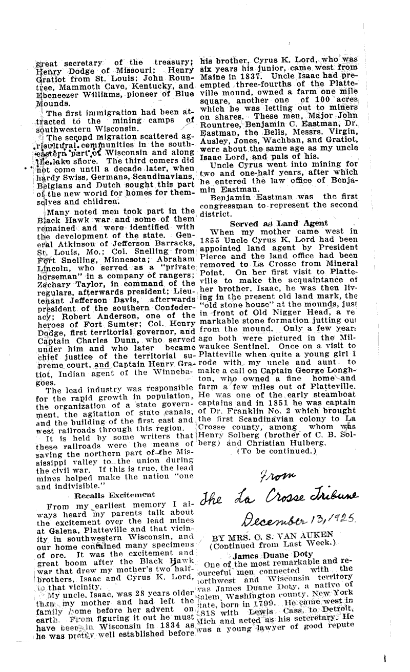  Source: La Crosse Tribune Topics: Industry Date: 1925-12-06