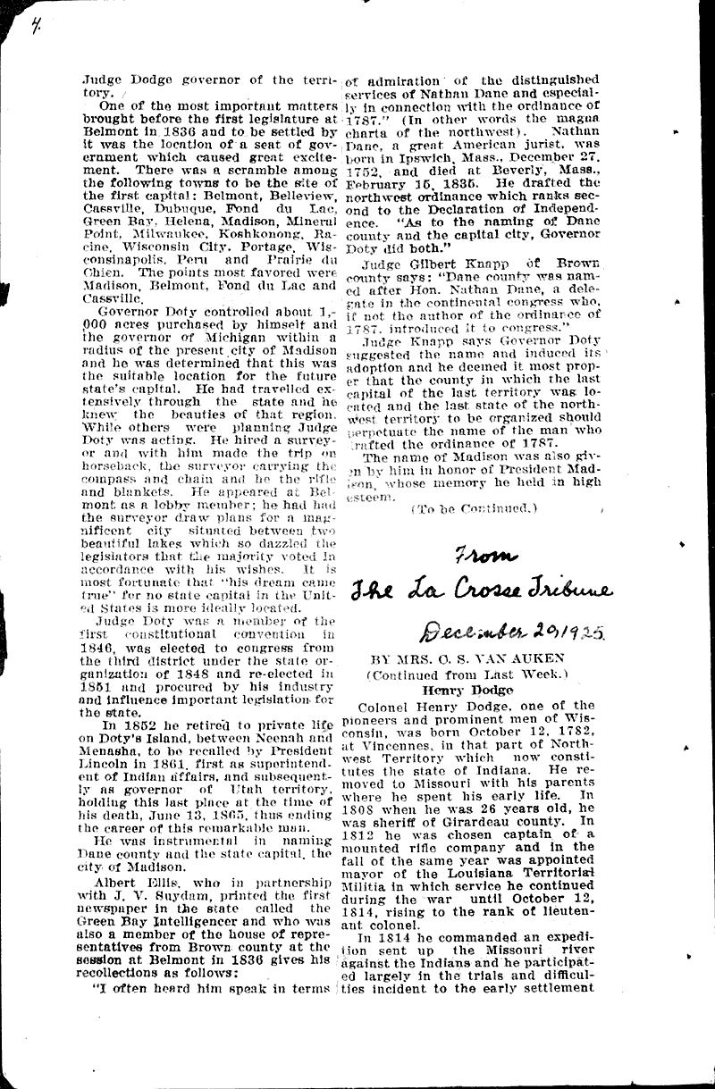  Source: La Crosse Tribune Topics: Government and Politics Date: 1925-12-20