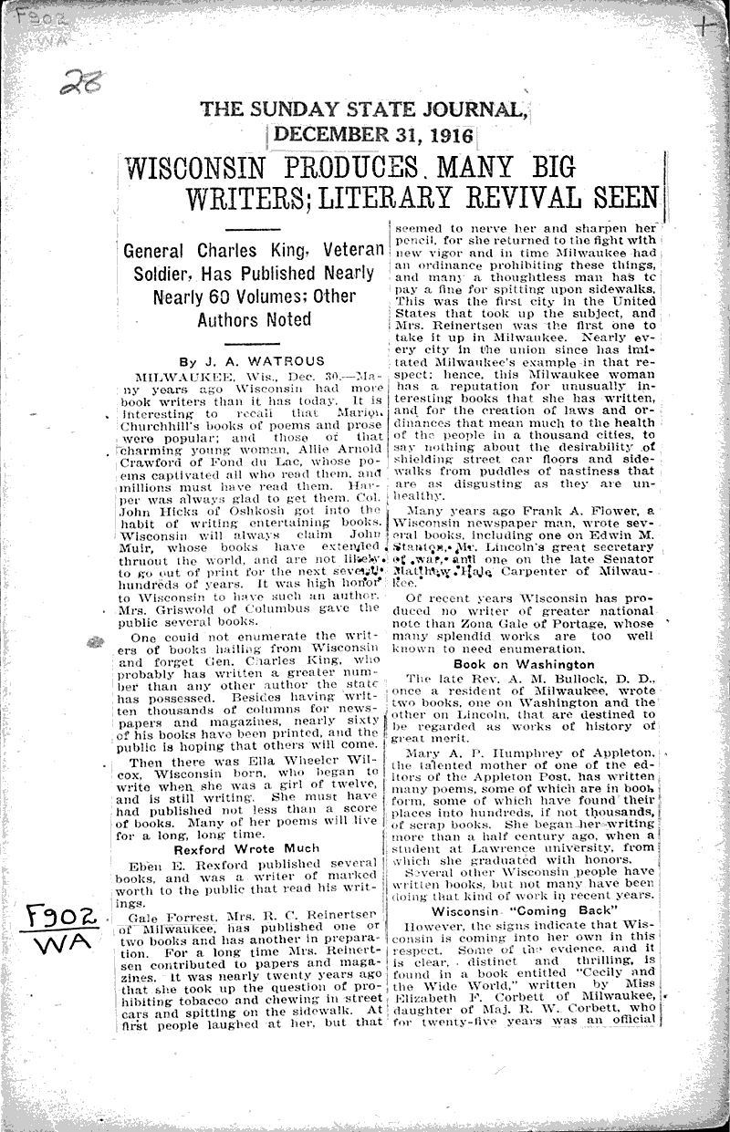  Source: Wisconsin State Journal Topics: Art and Music Date: 1916-12-31