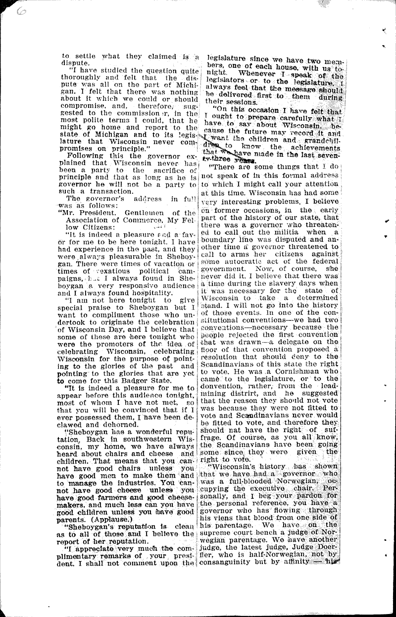  Source: Sheboygan Press Topics: Government and Politics Date: 1921-05-31
