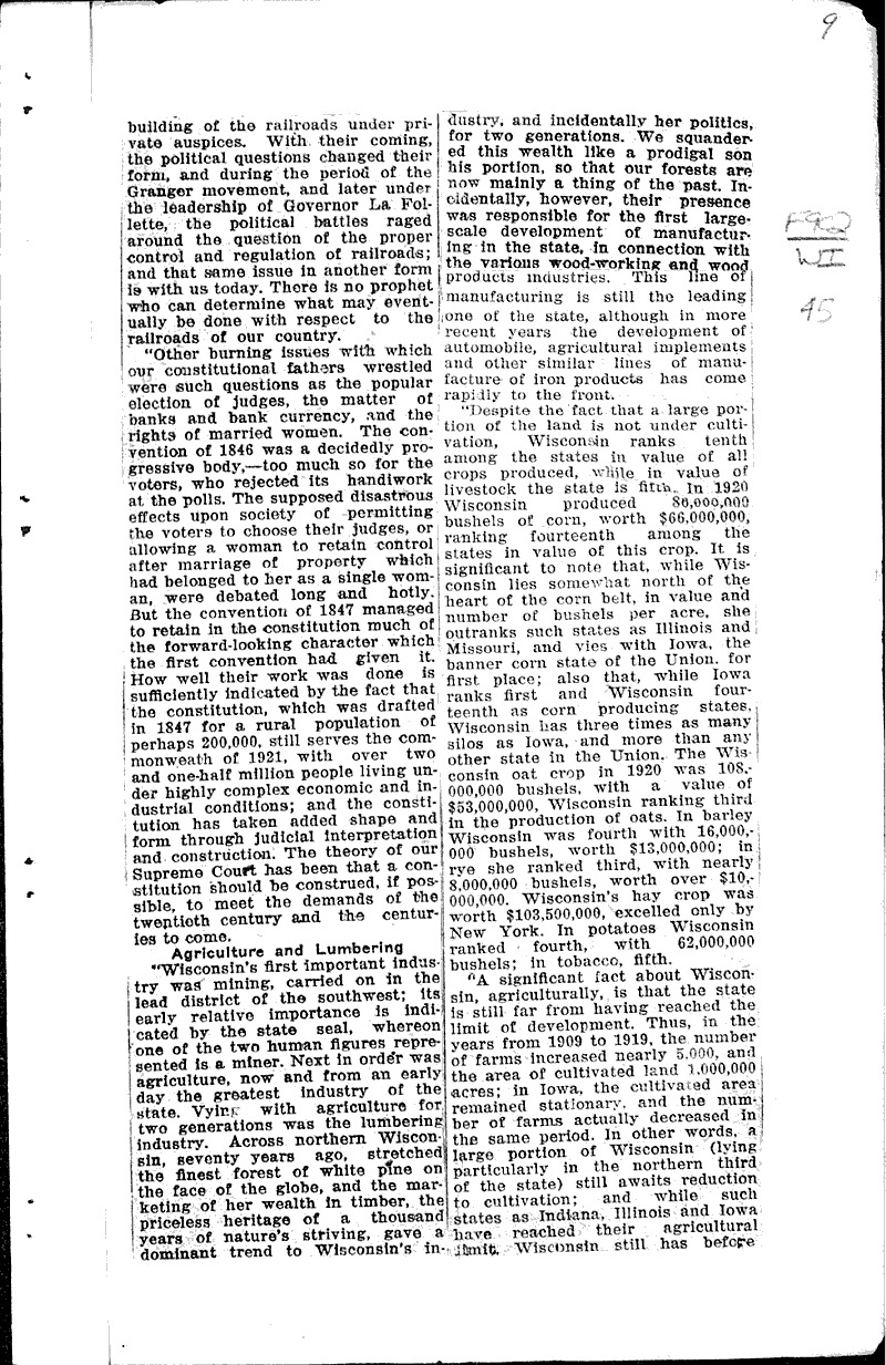  Source: Sheboygan Press Topics: Government and Politics Date: 1921-05-31
