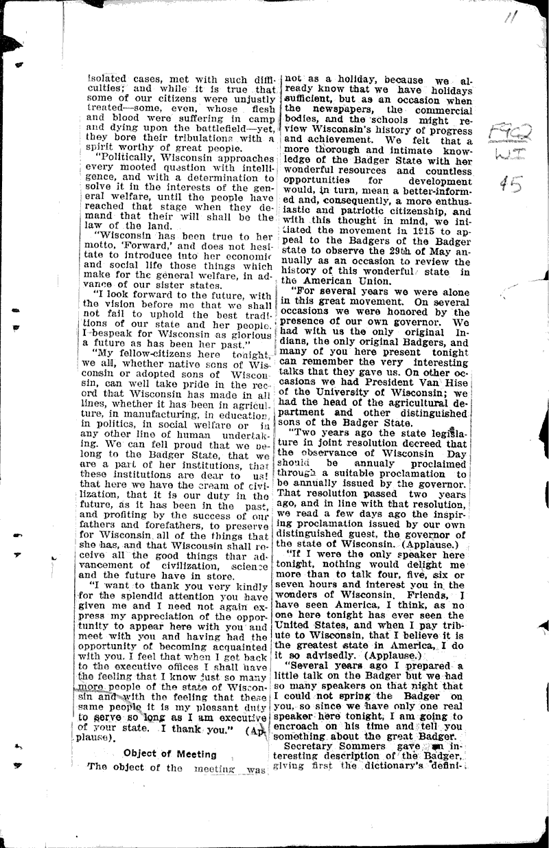  Source: Sheboygan Press Topics: Government and Politics Date: 1921-05-31