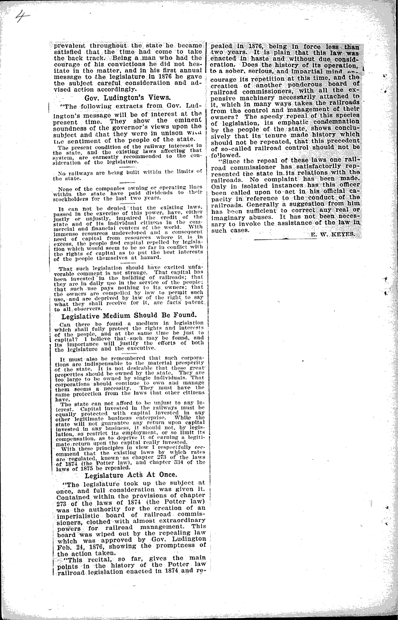 Same thing was tried in 1873 Source: Other Topics: Government and Politics Date: 1903-03-16