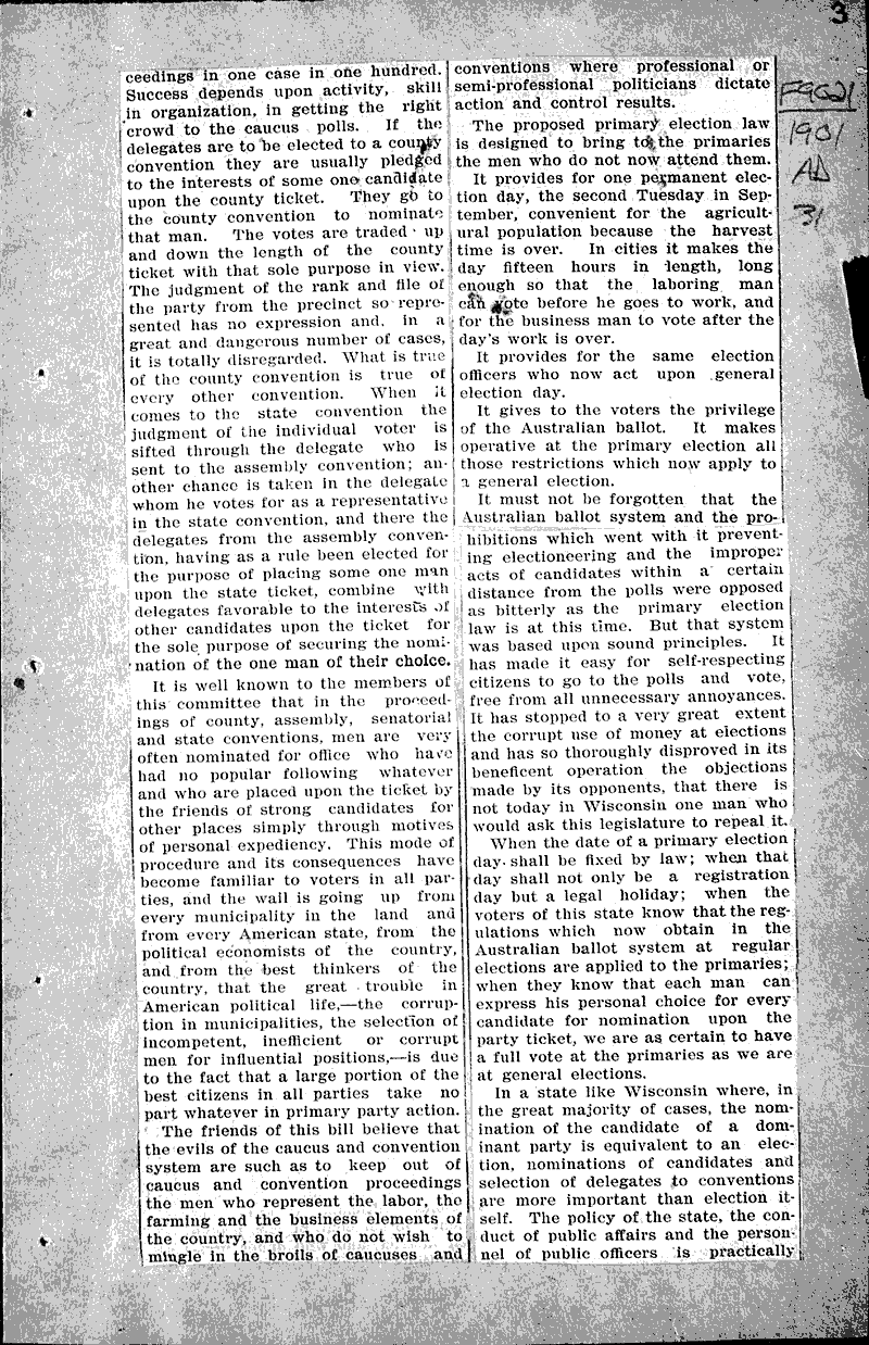  Source: Brodhead Register Topics: Government and Politics Date: 1901-02-27