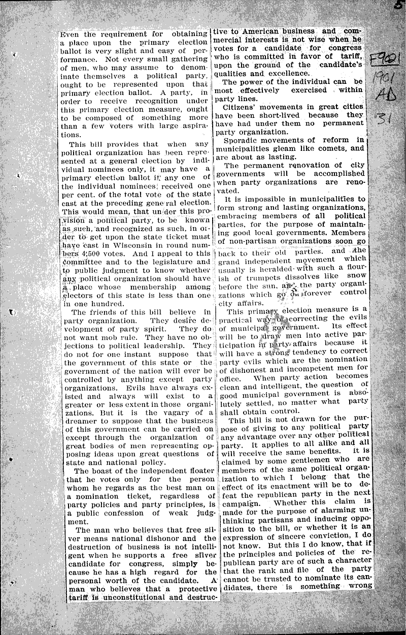 Source: Brodhead Register Topics: Government and Politics Date: 1901-02-27