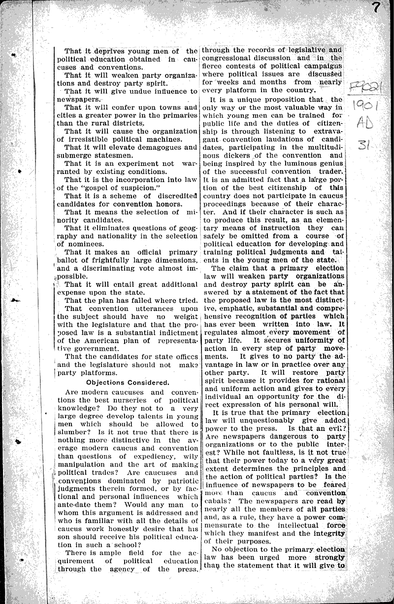  Source: Brodhead Register Topics: Government and Politics Date: 1901-02-27