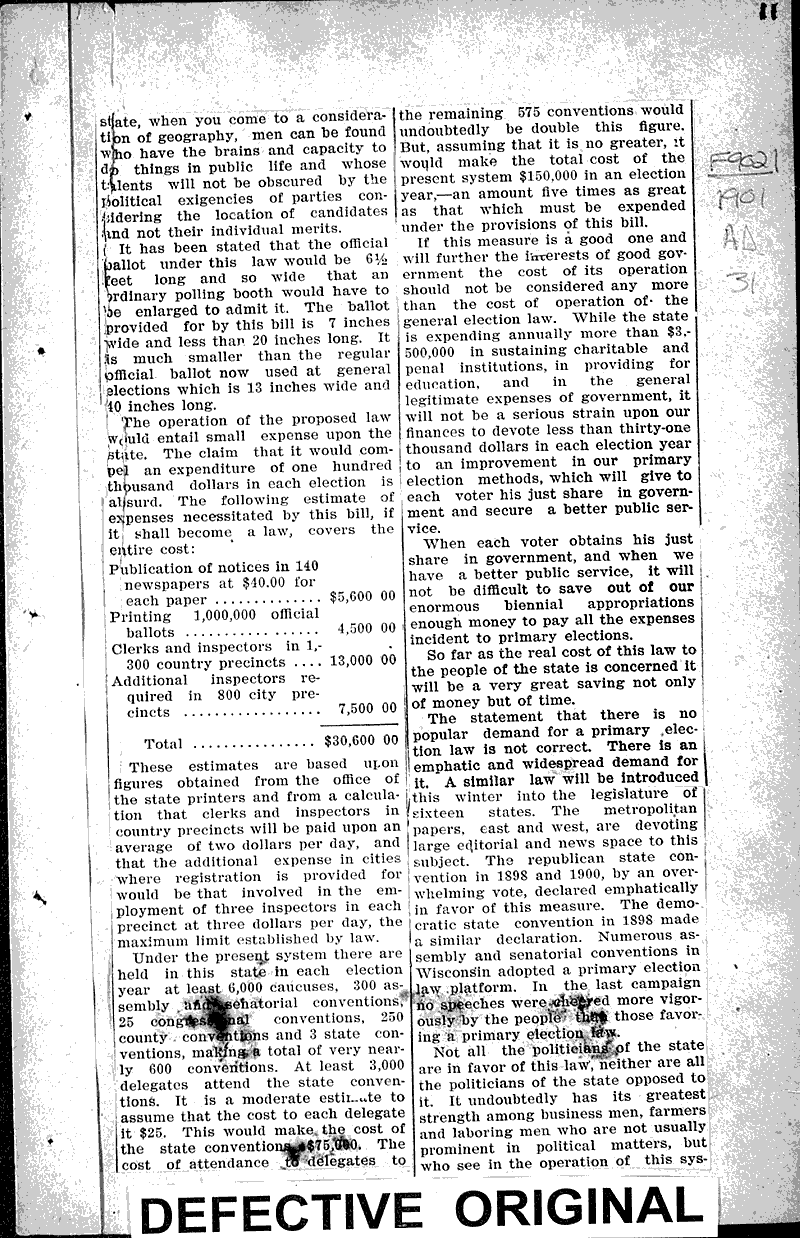  Source: Brodhead Register Topics: Government and Politics Date: 1901-02-27