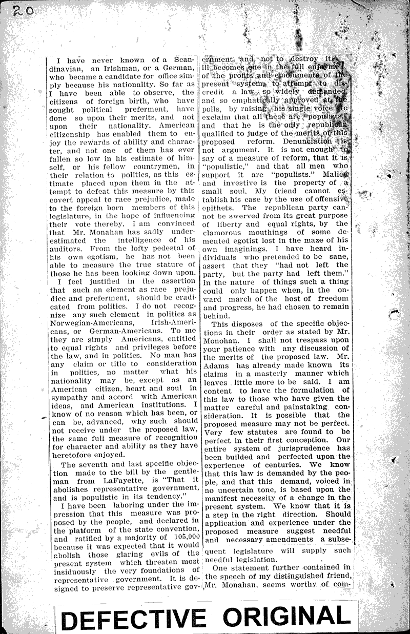  Source: Brodhead Register Topics: Government and Politics Date: 1901-02-27
