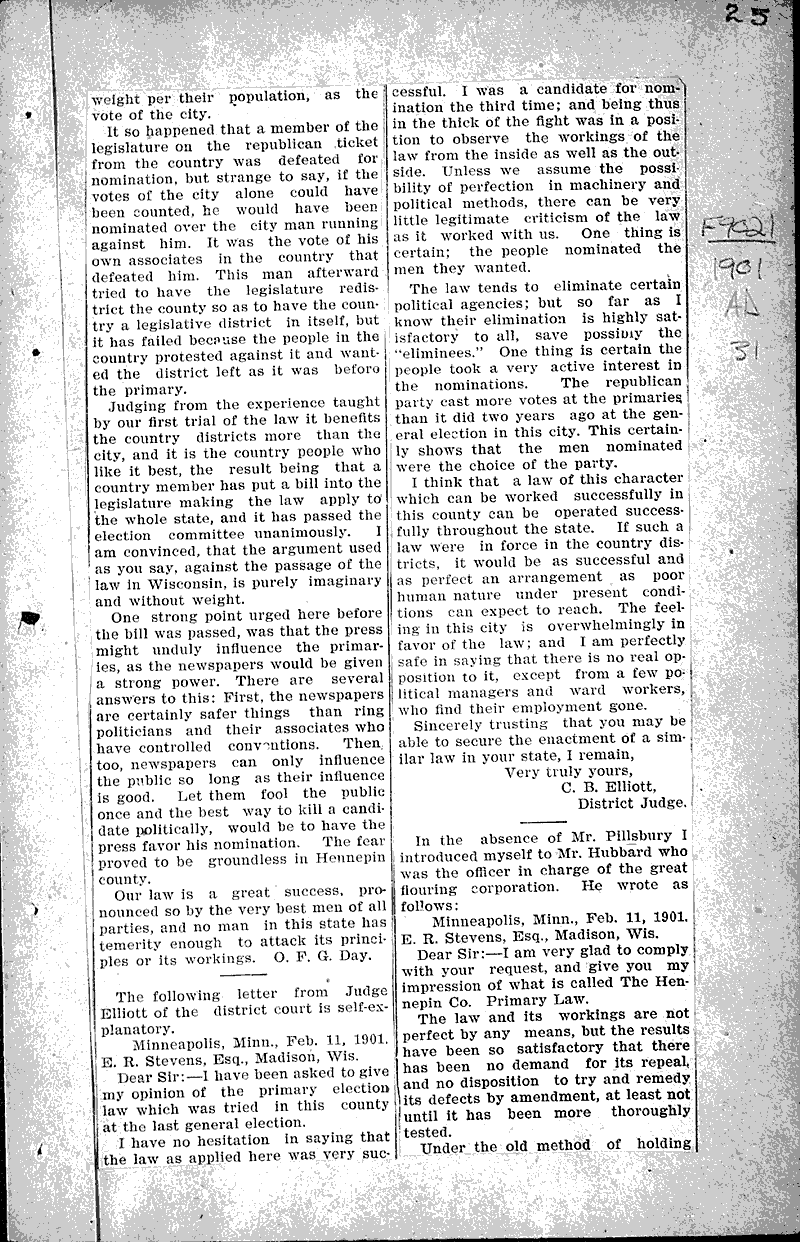  Source: Brodhead Register Topics: Government and Politics Date: 1901-02-27