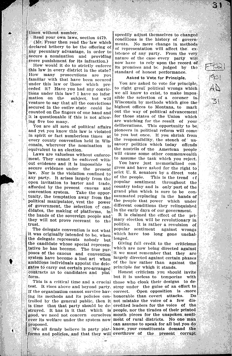  Source: Brodhead Register Topics: Government and Politics Date: 1901-02-27