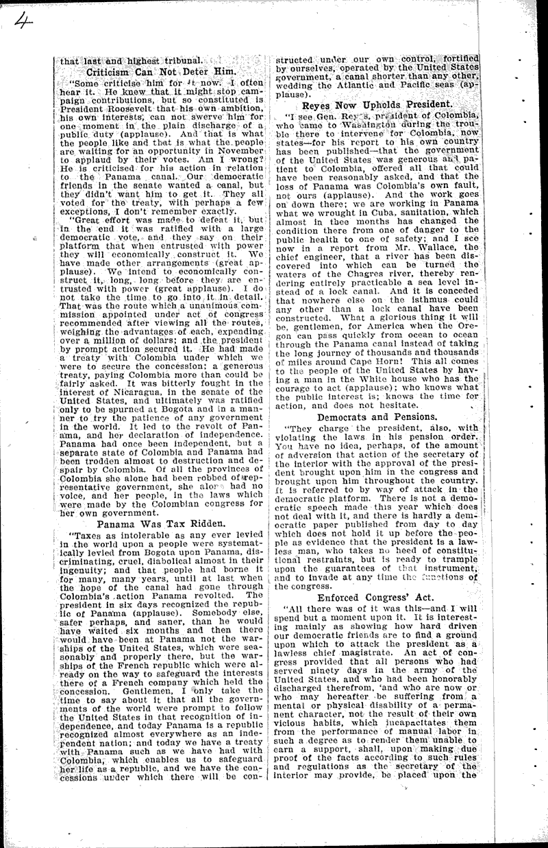  Source: Milwaukee Sentinel Topics: Government and Politics Date: 1904-10-06