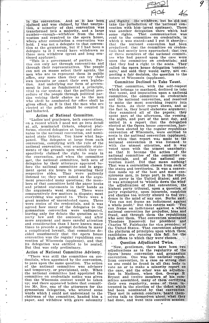  Source: Milwaukee Sentinel Topics: Government and Politics Date: 1904-10-06