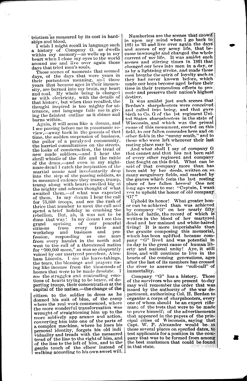  Source: Wisconsin State Journal Topics: Civil War Date: 1888-07-21