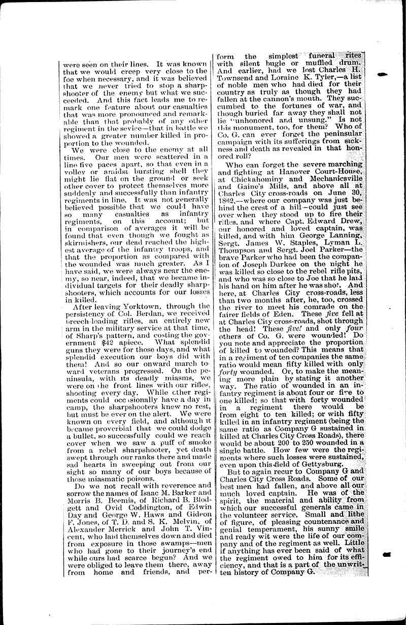  Source: Wisconsin State Journal Topics: Civil War Date: 1888-07-21