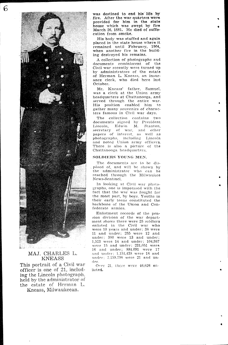  Source: Milwaukee News-Sentinel Topics: Civil War Date: 1938-07-03