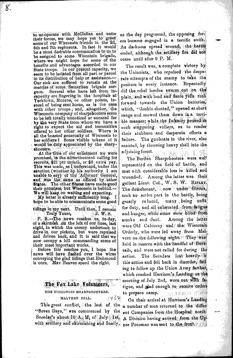  Source: Wisconsin State Journal Topics: Civil War Date: 1862-07-??