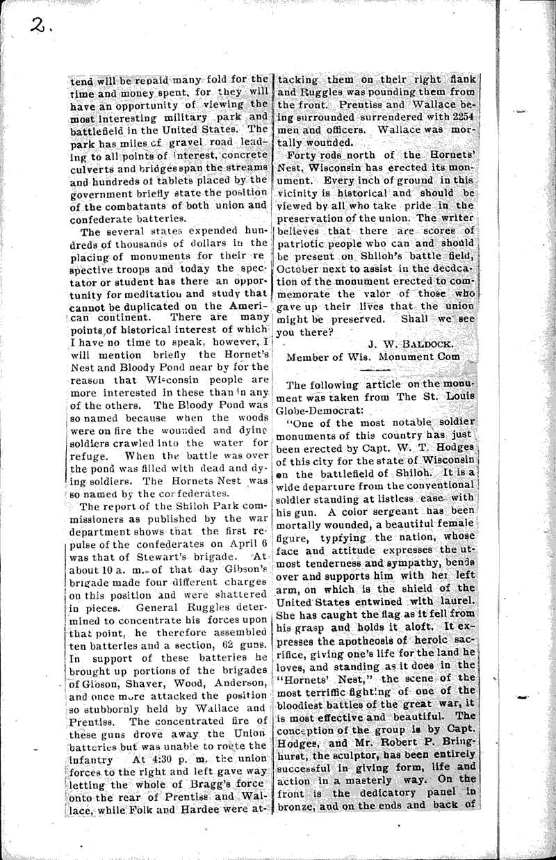 Wisconsin's troops Newspaper Article/Clipping Wisconsin Historical