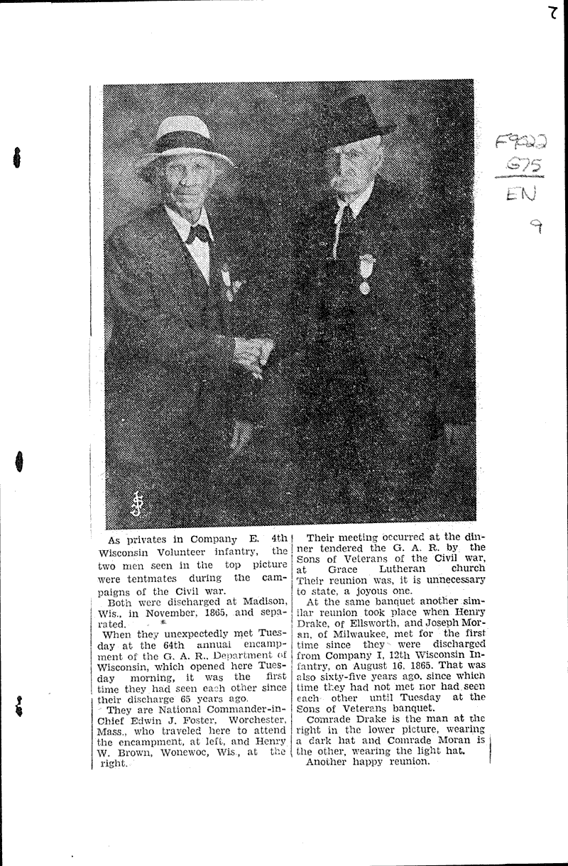  Source: Eau Claire Leader Topics: Civil War Date: 1930-06-11